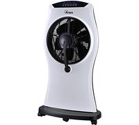 Ardes AR5M50 Marilyn Ventilatore Box Con Umidificatore e Inizzatore Base Con Ruote 6 Pale 30 Cm 3 Livelli di Velocità Con Timer e Telcomando Bianco Nero