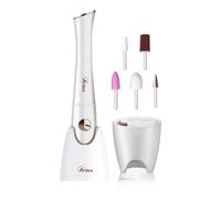 ARDES - ARMANI01 Set Manicure-Pedicure GOLDYE con Lampada Asciuga Smalto - Kit Manicure Professionale - Set Unghie 5 Accessori Testine Intercambiabili - Ideale Per Viaggio