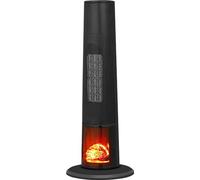 ARDES ATMO AR4P22FP Termoventilatore a torre ceramico 2000 W | pannello touch, telecomando, timer 12 h ed effetto camino per riscaldamento domestico a basso consumo