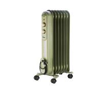 Ardes CURVY 7 RETRÒ Radiatore ad olio 7 Elementi, 1500W, Verde - AR4R07VIN