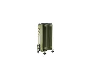 Ardes CURVY 9 RETRÒ Radiatore ad olio 9 Elementi, 2000W, Verde - AR4R09VIN