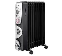 ARDES OILO9 TURBO TIME Radiatore a olio 2400 W con 9 elementi | 400 W, timer 24 h e copertura 70 m³ per riscaldamento a basso consumo