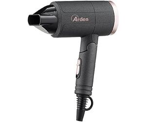 Ardes STYLITO Asciugacapelli Professionale da Viaggio con Potenza 1200 W, Manico Pieghevole, Flusso d’Aria Calda e Fredda, Concentratore e Cavo Lungo