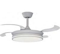 ARDES AIRGLOW EVO AR5PL92 Ventilatore da soffitto Ø92 cm con motore DC 59 W, pale retrattili e luce LED 2200 lm regolabile 3000-6000 K per uso domestico