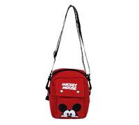 ARDITEX Borsa a tracolla di Disney Mickey Mouse - Borsa compatta a tracolla 12,5x7x17 cm - Colore rosso con volto ricamato di Mickey