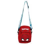 ARDITEX Borsa a tracolla di Marvel Spiderman - Borsa compatta a tracolla 12,5x7x17 cm - Colore rosso con volto di Spiderman in rilievo