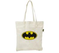 ARDITEX - Borsa Tote in Cotone 37x41 cm - Logo Classico Batman Giallo - Ecologica e Riutilizzabile - Licenza Ufficiale DC Comics
