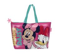 ARDITEX Borsa da spiaggia Minnie Mouse - 48 x 32 cm poliestere e PVC con cerniera - Design rosa con fodera interna - Ideale per spiaggia o piscina - Perfetto per trasportare asciugamani e accessori