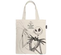 ARDITEX - Borsa Tote in Cotone 37x41 cm - Jack Skellington da Nightmare Before Christmas - Ecologica e Riutilizzabile - Licenza Ufficiale Disney