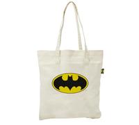 ARDITEX - Borsa Tote in Cotone 37x41 cm - Logo Classico Batman Giallo - Ecologica e Riutilizzabile - Licenza Ufficiale DC Comics