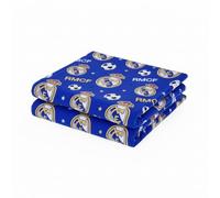 ARDITEX, Coperta in Pile Real Madrid, Coperta in Pile Coralina per divano, Ideale come regalo, Morbidissima e molto calda, Poliestere 200 gsm, 150 x 95 cm (Blu)