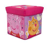 ARDITEX - Cubo pieghevole per bambini Peppa Pig con coperchio imbottito e funzione seduta - Licenza Ufficiale Peppa Pig - 30x30x30 cm - Contenitore in tessuto resistente di colore rosa