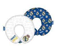 ARDITEX, Gadget Real Madrid, Cuscino da Viaggio Real Madrid Bambino e Adulto, Cuscino per il Collo Ideale per Auto, Aereo, 100% Pol, 28X28X6CM, Prodotto Ufficialmente con Autorizzazione Real Madrid