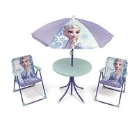 ARDITEX Frozen Elsa Set 4 Pezzi da Campeggio,Giardino,Terrazza, Ombrellone Tavolo e Sedie