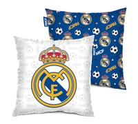 ARDITEX, Gadget Real Madrid, Cuscino Decorativo Real Madrid Bambino e Adulto, Cuscino 100% Polyester, 40x40, Prodotto Ufficialmente con Autorizzazione Real Madrid
