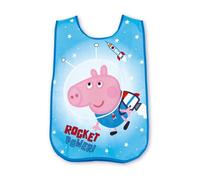 ARDITEX Grembiule senza maniche GEORGE DI PEPPA PIG 40x33 cm - Taglia unica 2-4 anni - PVC con elastici laterali - Perfetto per lavoretti e attività scolastiche