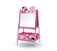 ARDITEX - Lavagna per bambini di Disney Minnie Mouse con doppia superficie per gessetti e pennarelli e 2 contenitori in tessuto per riporre oggetti - 54x45x117cm - Contenitori da 24x30x15cm - rosa