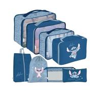 ARDITEX Lilo & Stitch - Set da viaggio per bagagli, 8 pezzi, Lilo & Stitch