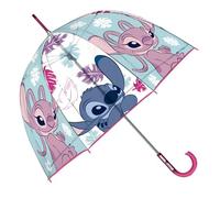 ARDITEX Ombrello per bambini trasparente Lilo&Stitch, EVA, 67 cm diametro, forma a bolle, apertura manuale, 8 pannelli