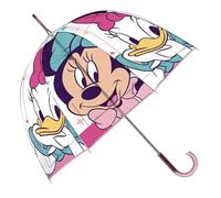 ARDITEX Ombrello per bambini, trasparente, Minnie Mouse, EVA, 67 cm, a forma di bolla, apertura manuale, 8 pannelli