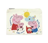 ARDITEX, Peppa Pig Borsa Da Toilette, Astuccio Da Toilette Per Trucco, Beauty Case Per Bambini In Tessuto Con Cerniera, Ideale Per Organizzare Cosmetici O Piccoli Oggetti, Cotone Resistente,22,5x16 cm