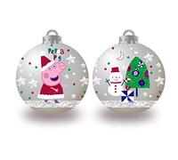 ARDITEX PP14018 Pack de 6 Bolas árbol de Navidad diámetro 8cm. de EONE-Peppa Pig