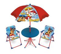 ARDITEX PW16153 Set da tavolo (50 x 50 x 48 cm), 2 sedie (38 x 32 x 53 cm) e ombrellone (diametro 110 cm) di Nickelodeon-Paw Patrol