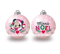 ARDITEX RXZER23, Confezione da 6 palline albero di Natale diametro 8 cm di Disney-Minnie