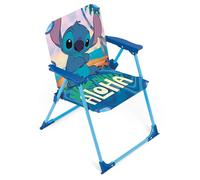 ARDITEX Sedia pieghevole per bambini, motivo: Stitch, Aloha, blu, 38 x 32 x 53 cm