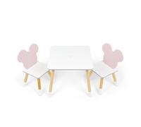 Minnie Pure Set Tavolino e 2 Sedie in Legno Disney Multicolor