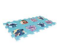 ARDITEX - Set di tappeti a forma di puzzle, realizzato in schiuma Disney Stitch e Angel - 111 x 57 cm - Colore blu