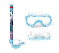 Arditex Set Snorkeling Bambini Stitch, Maschera Subacquea e Boccaglio Tipo 1, Lenti in Vetro Temperato Antiappannamento, Maschera Regolabile per Mare e Piscina, 3+ Anni, Blu