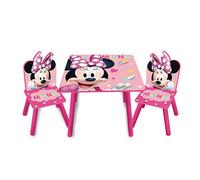 Minnie Tavolino e 2 Seggioline in Legno Disney per Bambine