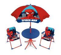 ARDITEX SM15950 - Set da tavolo (50 x 50 x 48 cm), 2 sedie (38 x 32 x 53 cm) e ombrellone (diametro 110 cm) di Marvel-Spiderman