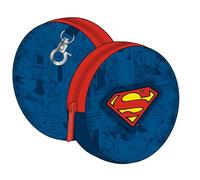 ARDITEX Warner BROSS-Superman SU16484 Portafoglio rotondo con cerniera e moschettone 9 x 9 x 2 cm, Superman