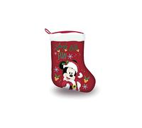 ARDITEX WD13429 Calcetín de Navidad Papa Noël de 42x32cm de Disney-Mickey