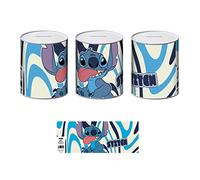 ARDITEX WD15612 Salvadanaio in metallo da 10 x 10 x 12 cm di Disney-Lilo & Stitch