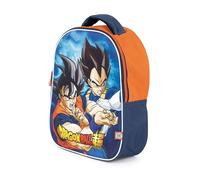 ARDITEX - Zaino infantile 3D di Dragon Ball con Goku e Vegeta - 26x32x10cm - Colore Blu - Perfetto per bambini - Ideale per l’asilo, la scuola materna e la scuola primaria