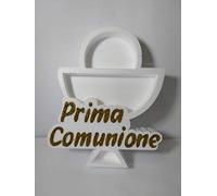 ARDITO MICHELE Porta Confetti Calice Prima Comunione con Scritta Contenitore Vassoio in Polistirolo Party Festa Decorazione Tavolo Buffet