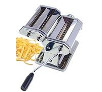 Ard'Time machpat Pro-Macchina per la Pasta, in acciaio INOX, con 2 tagliare forme e 7 posizioni, Ricettario incluso, colore: Argento