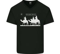 Are We Quasi There Ancora? Divertente Natale Uomo Scollo A V Cotone T-Shirt