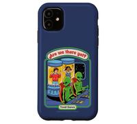 Are We There Yet Alien UFO Retro Vintage Funny Adult Humor Custodia per iPhone 11