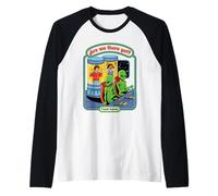 Are We There Yet Alien UFO Retro Vintage Funny Adult Humor Maglia con Maniche Raglan