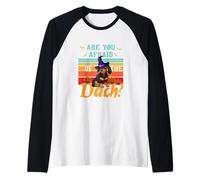 Are You Afraid of The Dach Divertente Bassotto Cane Halloween Maglia con Maniche Raglan