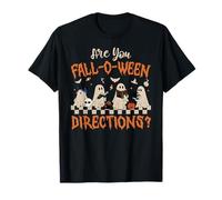 Are You Fall-o-ween Directions Divertente Fantasma Zucca Halloween Maglietta