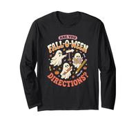 Are You Fall O Ween Directions Funny Ghost Map Halloween Maglia a Manica