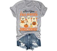 are You Fall-O-Ween Directions Shirt are You Fall O Ween Directions Maglietta per insegnante Halloween Ghost T-Shirt, Grigio, S
