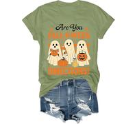are You Fall-O-Ween Directions Shirt are You Fall O Ween Directions Maglietta per insegnante Halloween Ghost T-Shirt, Verde, S