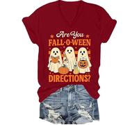 are You Fall-O-Ween Directions Shirt are You Fall O Ween Directions Maglietta per insegnante Halloween Ghost T-Shirt, Claret-V, S