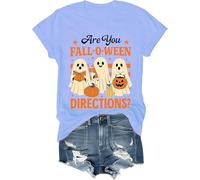 are You Fall-O-Ween Directions Shirt are You Fall O Ween Directions Maglietta per insegnante Halloween Ghost T-Shirt, Blu Carolina, S